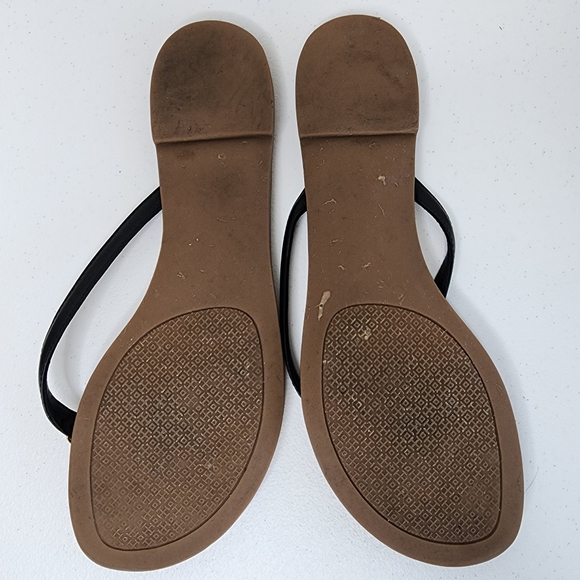 Tory Burch Terra Thong Sandals Black Size 9 - Picture 4 of 13